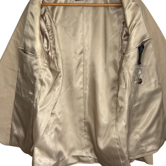 ASOS Men’s Tan Lightweight Blazer Size 42 Regular Summer Casual Jacket - Picture 4 of 9
